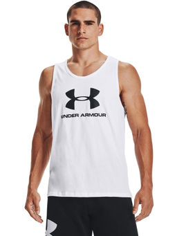 Under Armour - Men Sportstyle Logo Tank - White