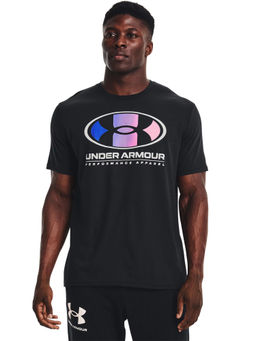 Under Armour - Men Multi Color Lockertag Shorts Sleeves T-Shirt - Black