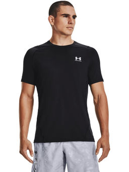 Under Armour - Men Heatgear Armour Fitted Short Sleeves T-Shirt - Black
