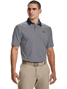 Under Armour - Men Performance Stripe Polo T-Shirt - Navy Blue