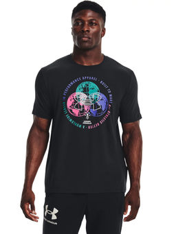 Under Armour - Men Tri Globe Short Sleeves T-Shirt - Black