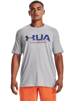 Under Armour - Men Vintage Branded Script Short Sleeve T-Shirt - Grey
