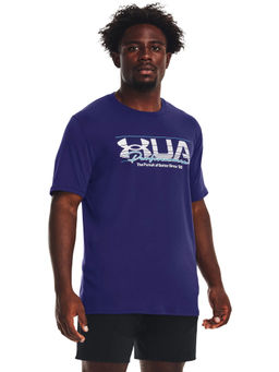 Under Armour - Men Vintage Branded Script Short Sleeve T-Shirt - Blue