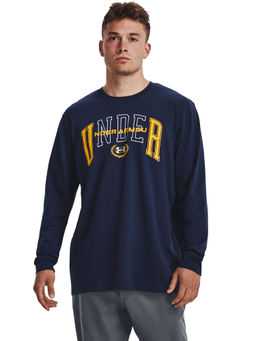 Under Armour - Men Crest Heavyweight Long Sleeves T-Shirt - Blue