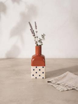 Freedom Tree - Sabar Saphire Brown Hand Painted Ceramic Vase