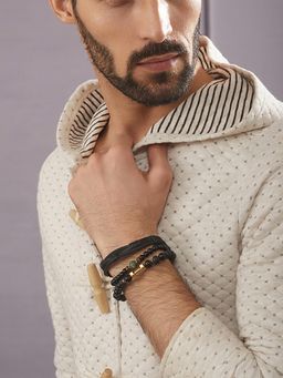 Jazz and Sizzle - Black Brass Statement Bracelet (Pack of 3)