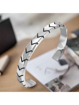 Jazz and Sizzle - Silver Brass Statement Bracelet