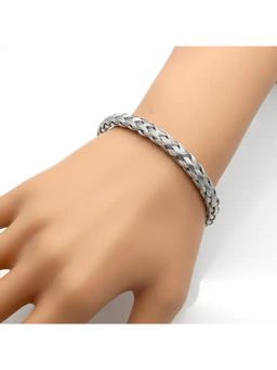 Jazz and Sizzle - Silver Brass Statement Bracelet