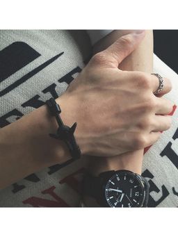 Jazz and Sizzle - Black Brass Statement Bracelet