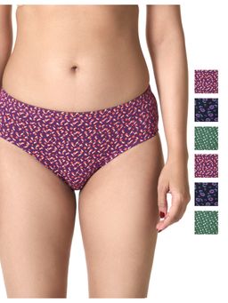 BLOSSOM - Womens Printed Panty - Multi-Color (Pack of 6)
