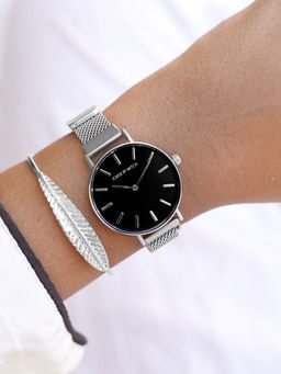 Joker and Witch - Joker & Witch Silver Autumn Watch Bracelet Stack For Women (Pack of 2) (JWBS332)