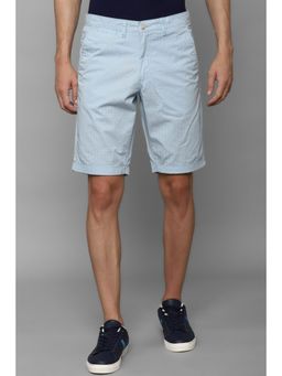 Allen Solly - Men Light Blue Print Slim Fit Shorts