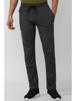Peter England - Men Grey Textured Casual Track Pants