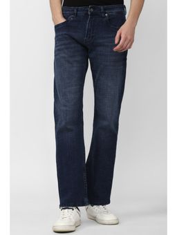 Peter England - Men Navy Dark Wash Regular Fit Jeans
