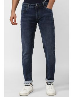 Peter England - Men Navy Dark Wash Slim Fit Jeans
