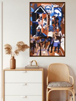 The Art House - Abstract Painting Multicolor (20X30 Inches)