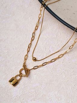 Palmonas - Golden Hug Pendant Necklace for Women - Waterproof and Anti-Tarnish