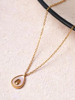 Palmonas - Gilded Teardrop Lock Necklace for Women - Waterproof and Anti-Tarnish