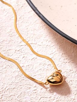 Palmonas - Molten Heart Pendant Necklace for Women - Waterproof and Anti-Tarnish