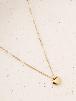 Palmonas - Golden Matte Heart Pendant for Women - Waterproof and Anti-Tarnish