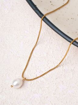 Palmonas - Teardrop Pearl Pendant Necklace for Women - Waterproof and Anti-Tarnish