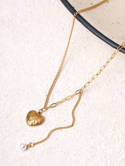 Palmonas - Golden Heart Lock Pendant for Women - Waterproof and Anti-Tarnish