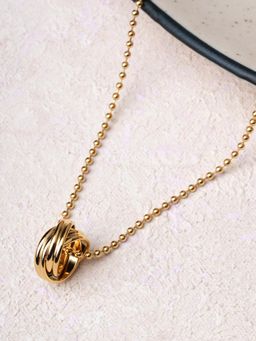 Palmonas - Double Hoop Interlocked Pendant Necklace for Women - Waterproof and Anti-Tarnish