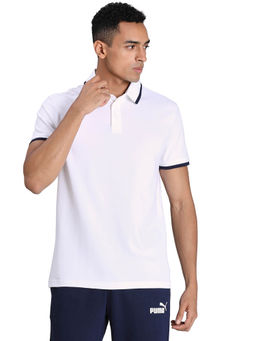 Puma - White Solid Polo T-Shirt