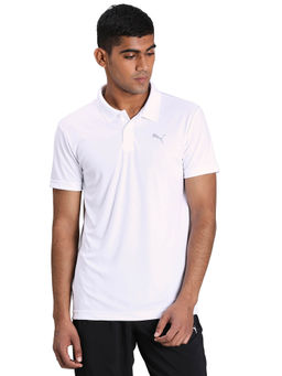 Puma - White Solid Polo T-Shirt