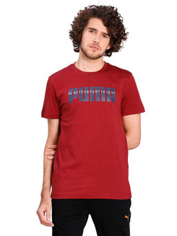 Puma - Maroon Graphic T-Shirt