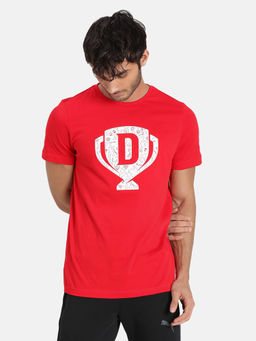Puma - x Dream11 Cotton Roundneck Men's Cup Graphic Red T-shirt