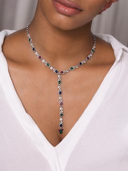 Shaya by CaratLane - Feeling Suhino Oxidised Lariat Necklace in 925 Silver