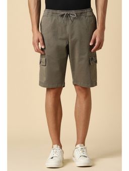 Allen Solly - Men Green Solid Slim Fit Shorts