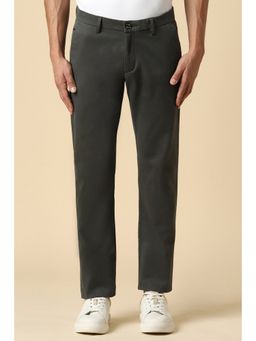 Allen Solly - Men Green Slim Fit Solid Casual Trouser