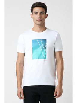 Van Heusen - Men White Graphic Crew Neck T-shirt