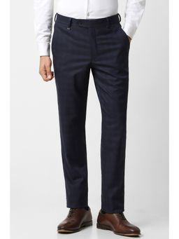 Van Heusen - Men Navy Check Slim Fit Trouser
