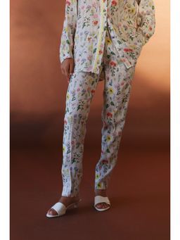 Pozruh By Aiman - Mona White Trouser Pants