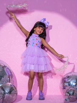 Lil Drama - Barbie's Girls Purple Three Layered Dress