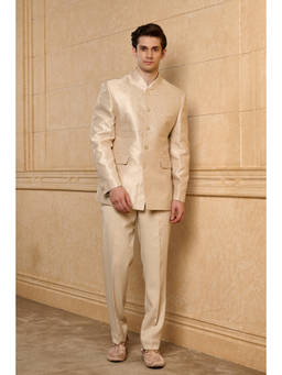 TASVA - Gold Royal Loom Bandhgala with Trouser