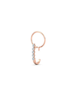 KuberBox - Aalamb J-shaped Nose Pin 18K Gold
