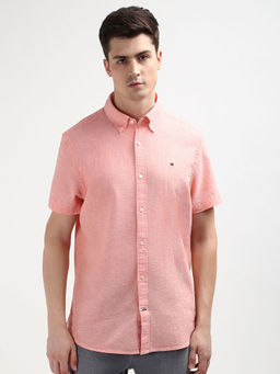 Tommy Hilfiger - Pink M Airy Cotton Linen Rf Shirt
