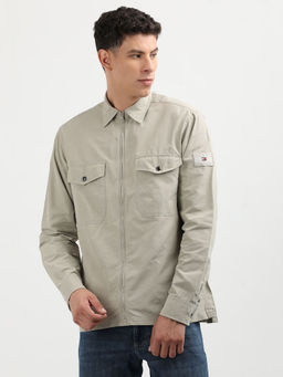 Tommy Hilfiger - Beige Paper Touch Overshirt