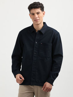 Tommy Hilfiger - Blue Twill Shirt Jacket