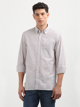 Tommy Hilfiger - Grey Mini Crinkle Stp Rf Shirt