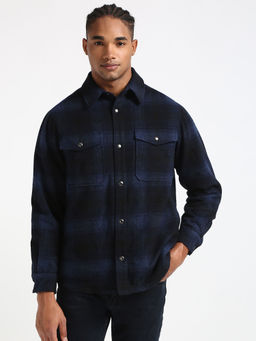 Tommy Hilfiger - Blue Brushed Check Overshirt