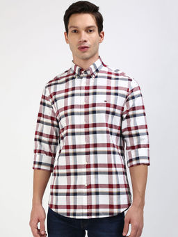 Tommy Hilfiger - Red Medium Checks Heritage Oxf Rf Shirt