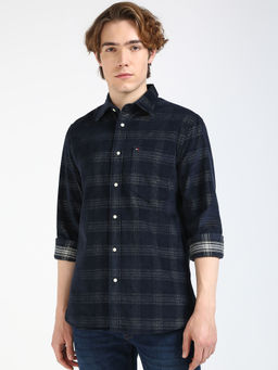 Tommy Hilfiger - Blue Corduroy Check Rf Shirt