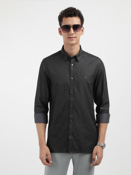Tommy Hilfiger - Black Ai Monogram Jacquard Sf Shirt