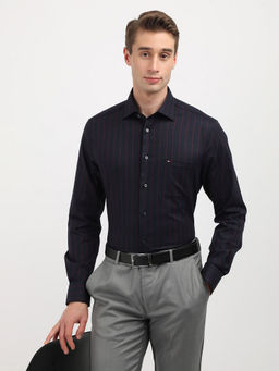 Tommy Hilfiger - Blue Ai Waffle Dobby Stripe Rf Shirt