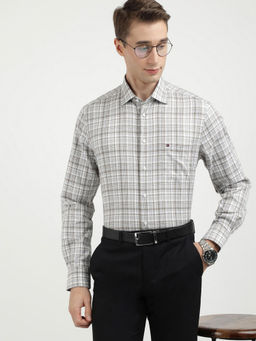 Tommy Hilfiger - Grey Ai Melange Mid Rf Check Shirt
